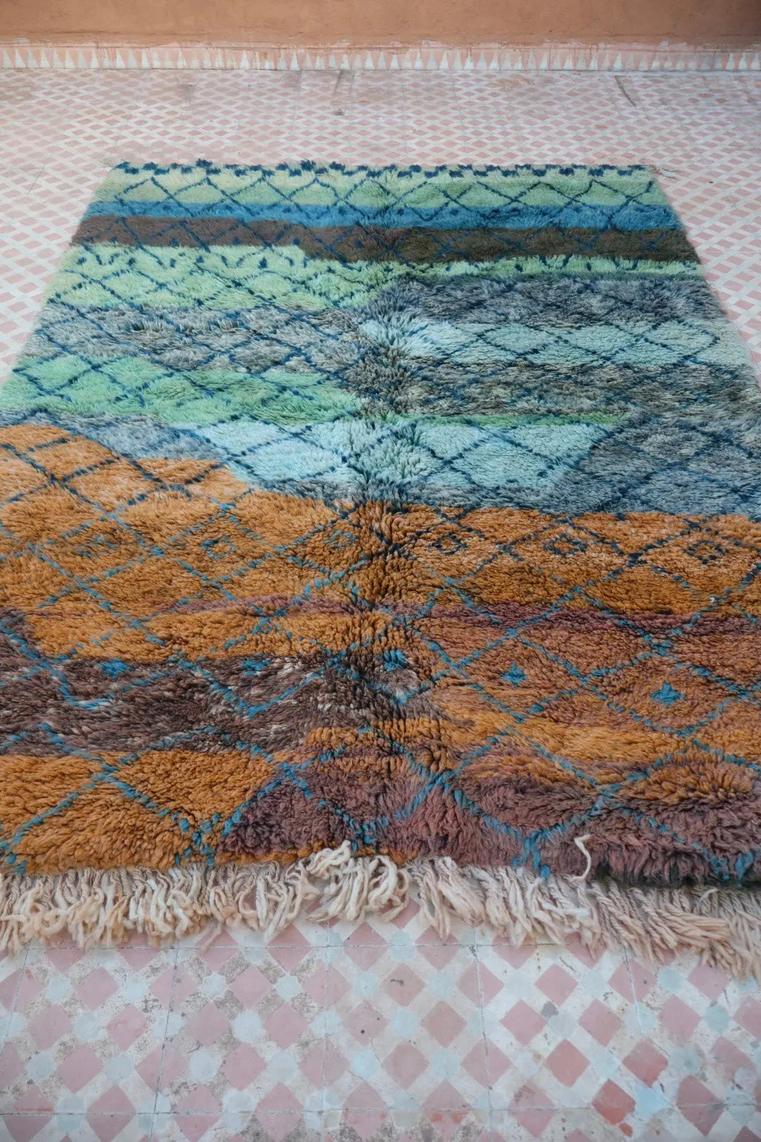 Tapis Berbère Tableau Multicolore Béni Ouarain Qualité Supérieure - 180 x 250 cm Néda