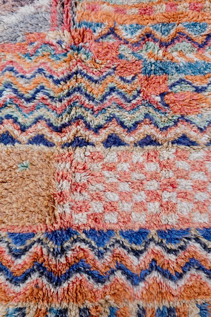 Tapis Berbère Patchwork Coloré Béni Ouarain Qualité Supérieure - 261 x 169 cm Néda