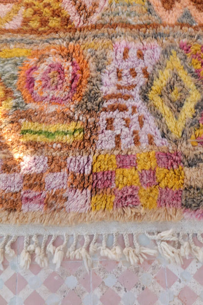 Tapis Berbère Coloré Béni Ouarain Qualité Supérieure - 254 x 180 cm Néda