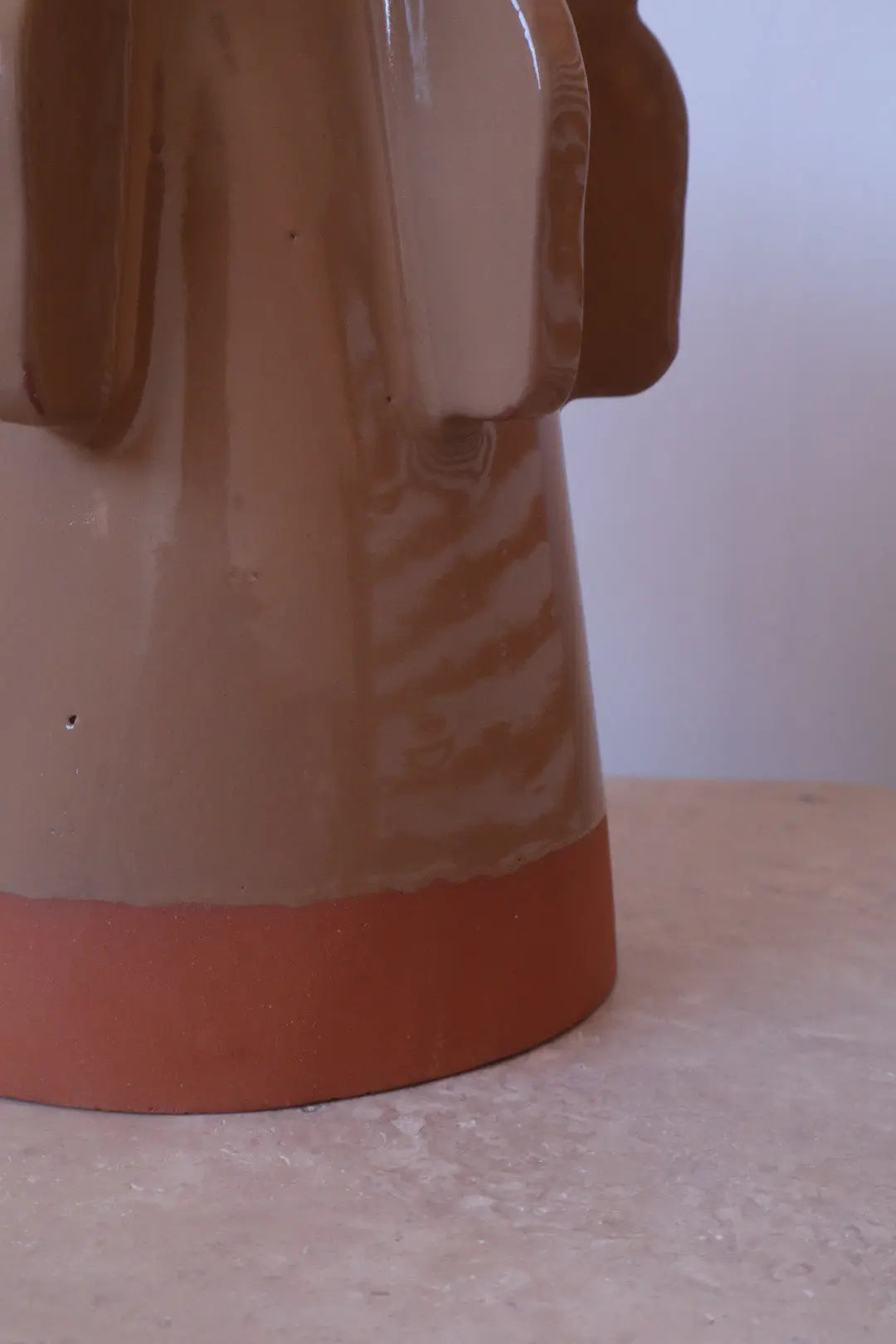 Vase Sculptural Bi Matières Beige- SABI Néda
