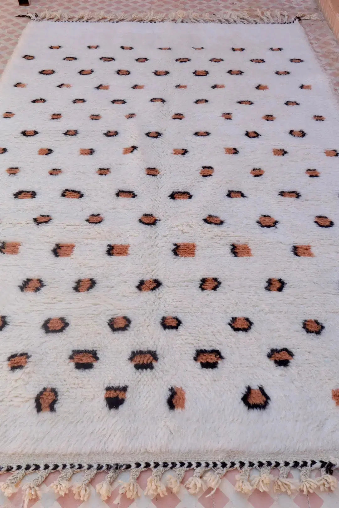Alfombra bereber con motivos de leopardo Beni Ouarain Néda