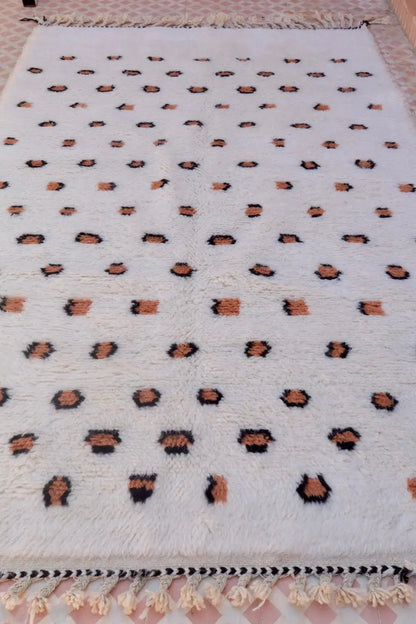 Alfombra bereber con motivos de leopardo Beni Ouarain Néda