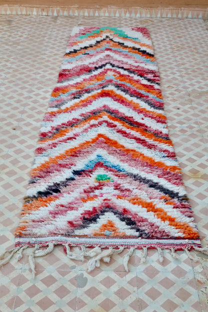 Tapis Berbère Couloir Boujad Motifs Multicolores  - 288 x 71 cm Néda