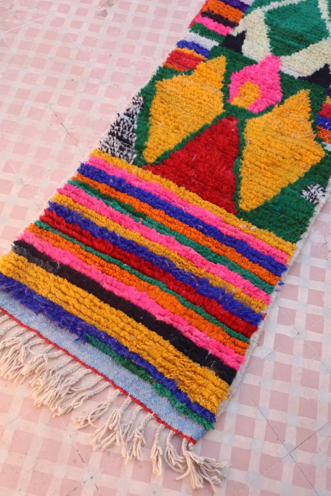 Tapis Berbère Couloir Boujaad Coloré Multicolore - 335 x 72 cm Néda