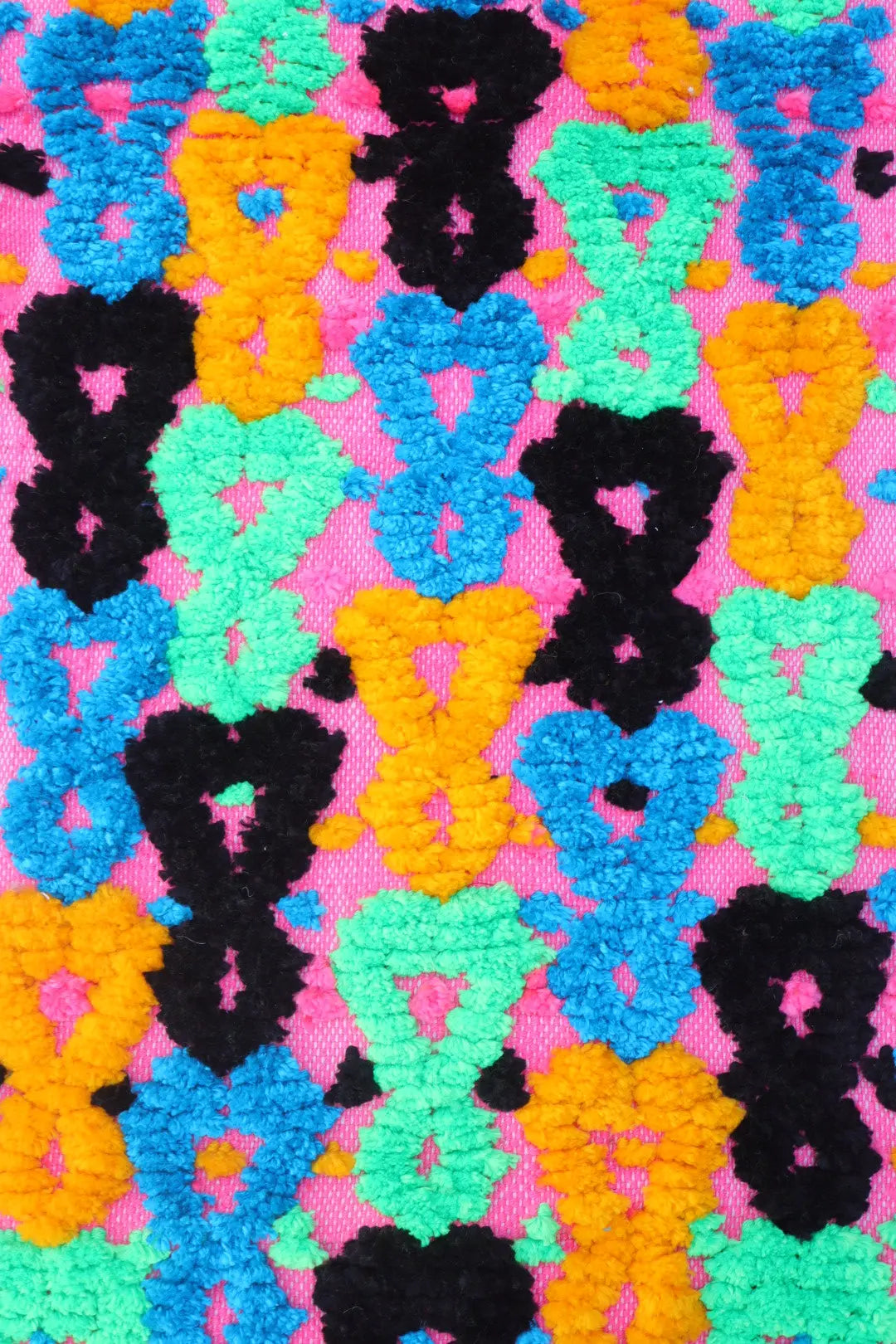 Tapis Berbère Couloir Azilal Rose à Motifs Reliefs Multicolores -293  x 70 cm Néda