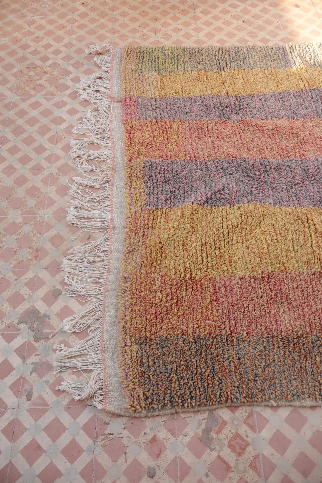 Tapis Berbère Coloré Rayé Béni Ouarain- 234 x 151 cm Néda