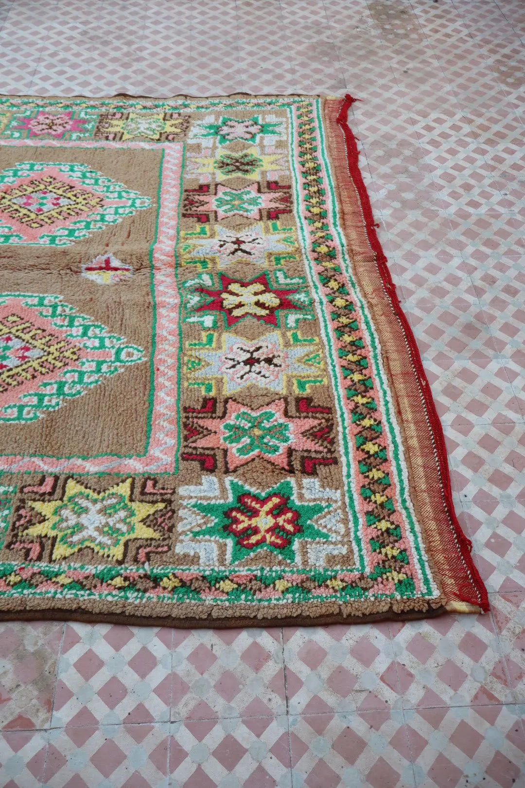 Tapis Berbère Boujaad Antique Marron Multicolore  - 352 x 196 cm Néda