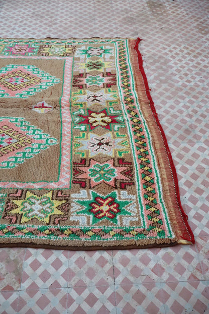 Tapis Berbère Boujaad Antique Marron Multicolore  - 352 x 196 cm Néda
