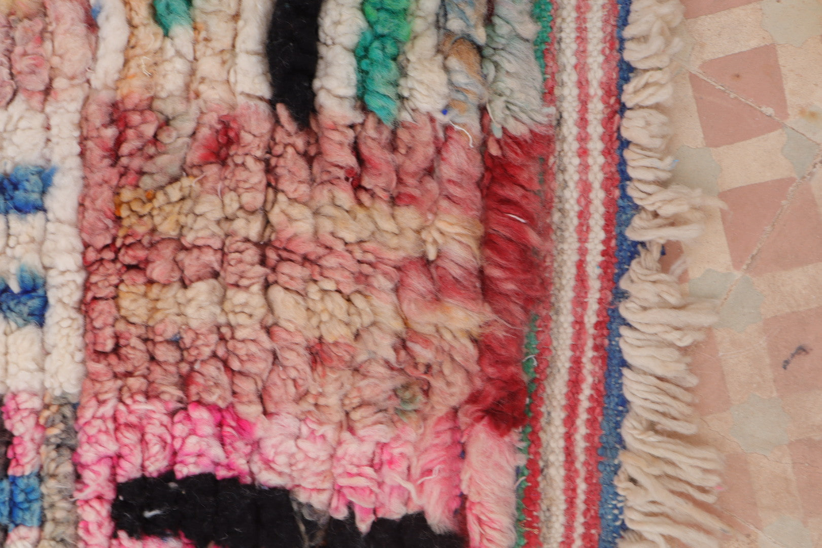 Tapis Couloir Boujad Marocain Coloré- 273 x 60 cm Néda