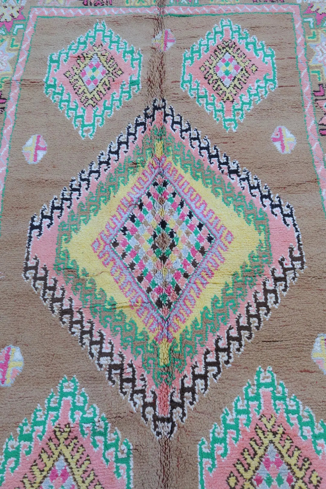 Tapis Berbère Boujaad Antique Marron Multicolore  - 352 x 196 cm Néda