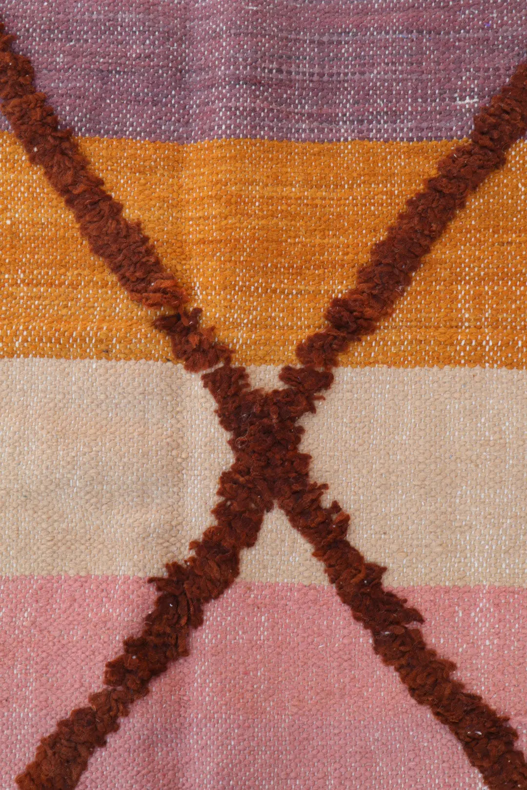Tapis Berbère Kilim Zanafi Multicolore Coucher de Soleil  - 296 x 195 cm Néda
