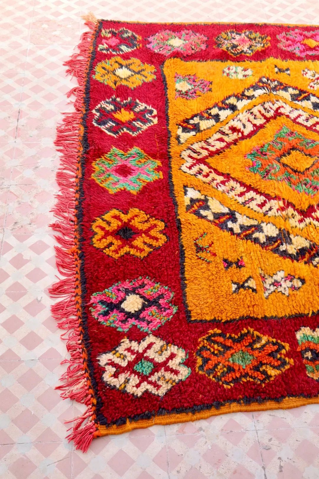 Tapis Berbère Boujaad Antique Orange et Rouge- 280 x 170 cm Néda