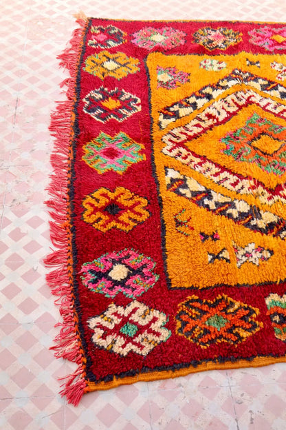 Tapis Berbère Boujaad Antique Orange et Rouge- 280 x 170 cm Néda