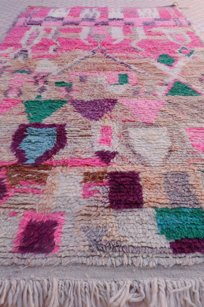 Tappeto Berber Boujaad di colore rosa - 256 x 144 cm