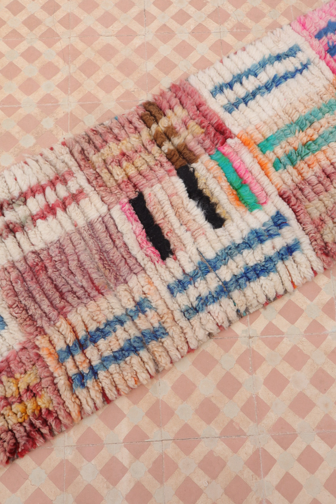 Tapis Couloir Boujad Marocain Coloré- 273 x 60 cm Néda