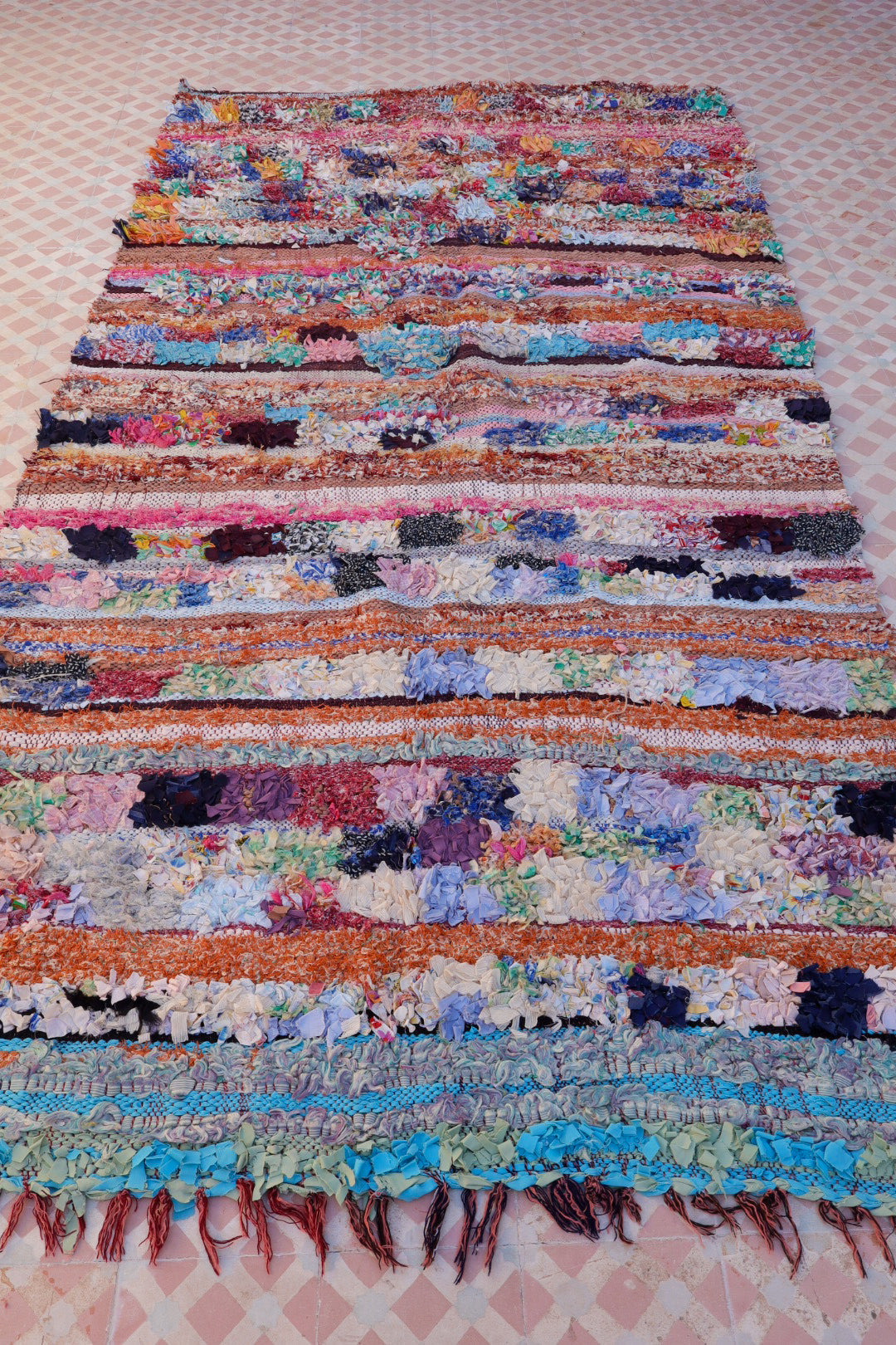 Tapis Berbère Boucherouite Coloré - 272 x 150 cm