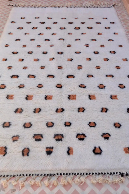 Alfombra bereber con motivos de leopardo Beni Ouarain Néda