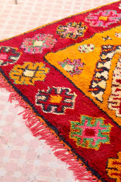 Tapis Berbère Boujaad Antique Orange et Rouge- 280 x 170 cm Néda