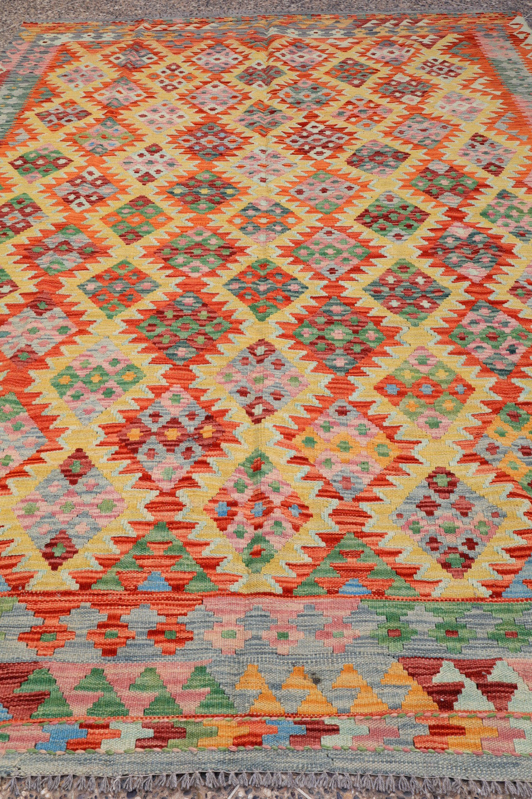 Tappeto Kilim afghano tradizionale multicolore - 295 x 205 cm – Néda