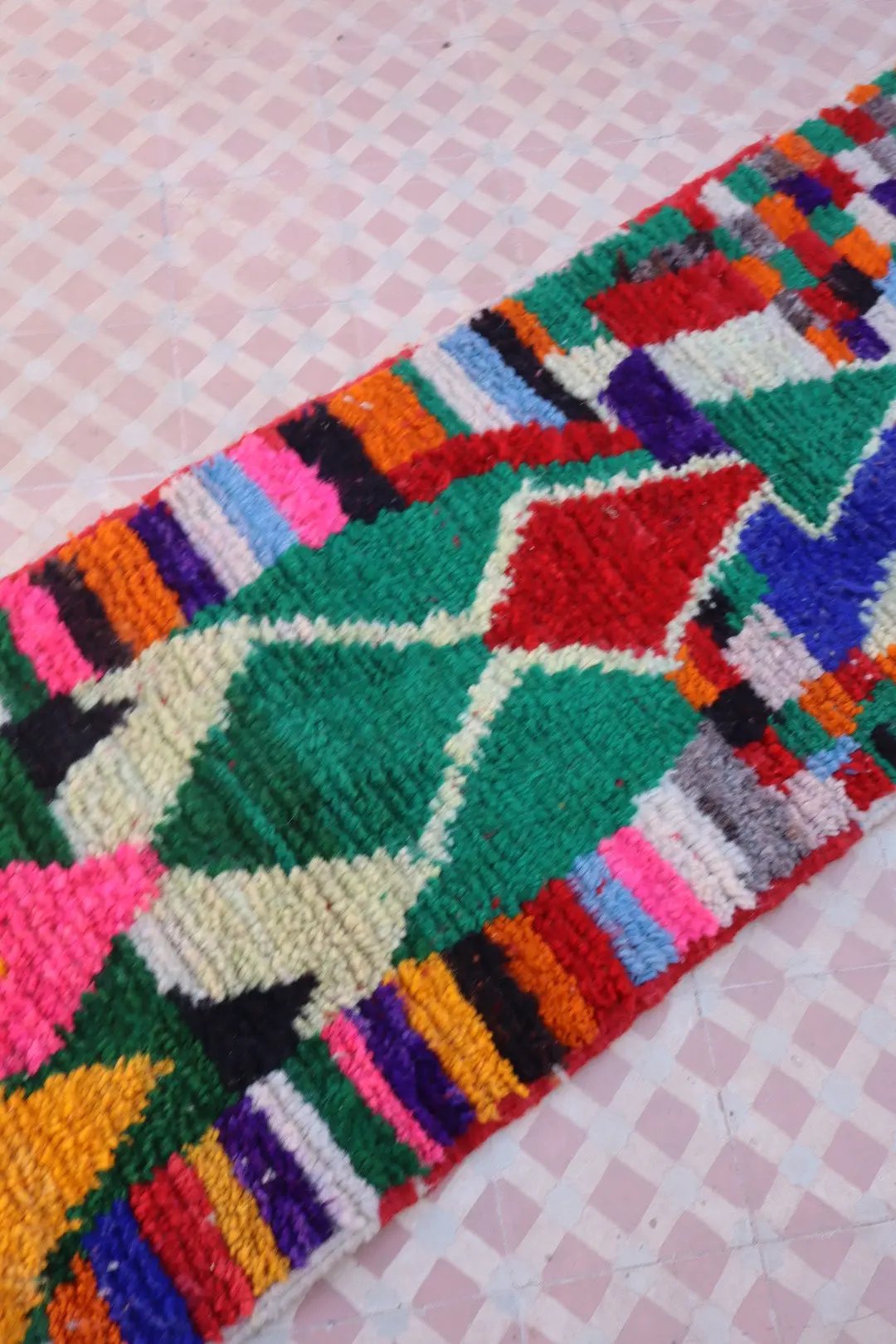 Tapis Berbère Couloir Boujaad Coloré Multicolore - 335 x 72 cm Néda