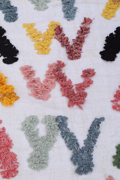 Tapis Berbère Boucherouite Coloré Géométrique – Coton recyclé et lavable - 165 x 93 cm Néda