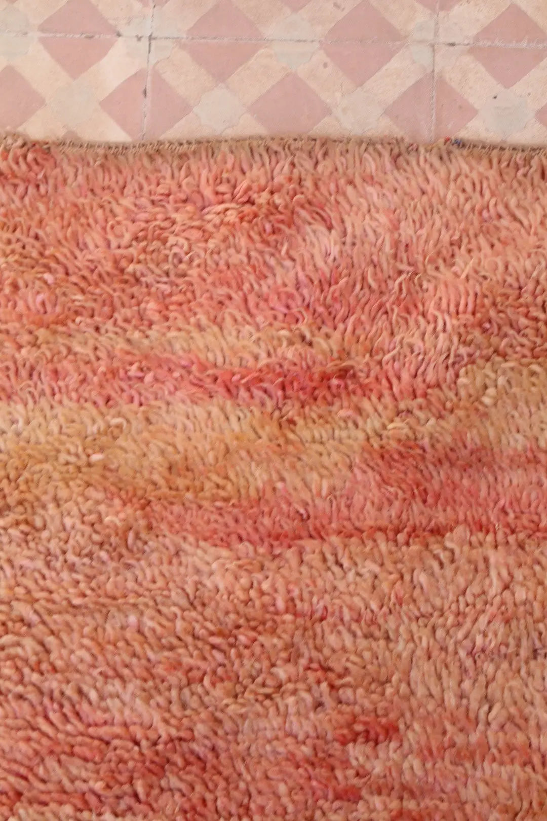 Tapis Berbère Ancien Rose Terracotta - 245 x 162 cm Néda