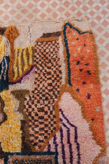 Tapis Berbère Tableau Multicolore Béni Ouarain Qualité Supérieure - 242 x 181 cm Néda