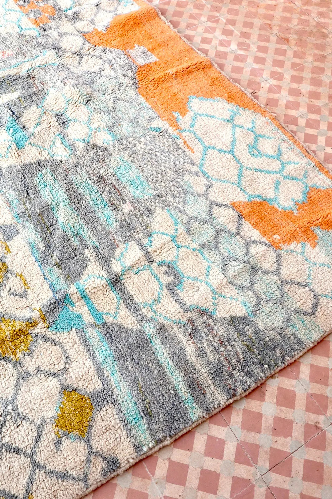 Tapis Berbère Coloré Béni Ouarain Graphique Qualité Supérieure - 294 x 218 cm Néda