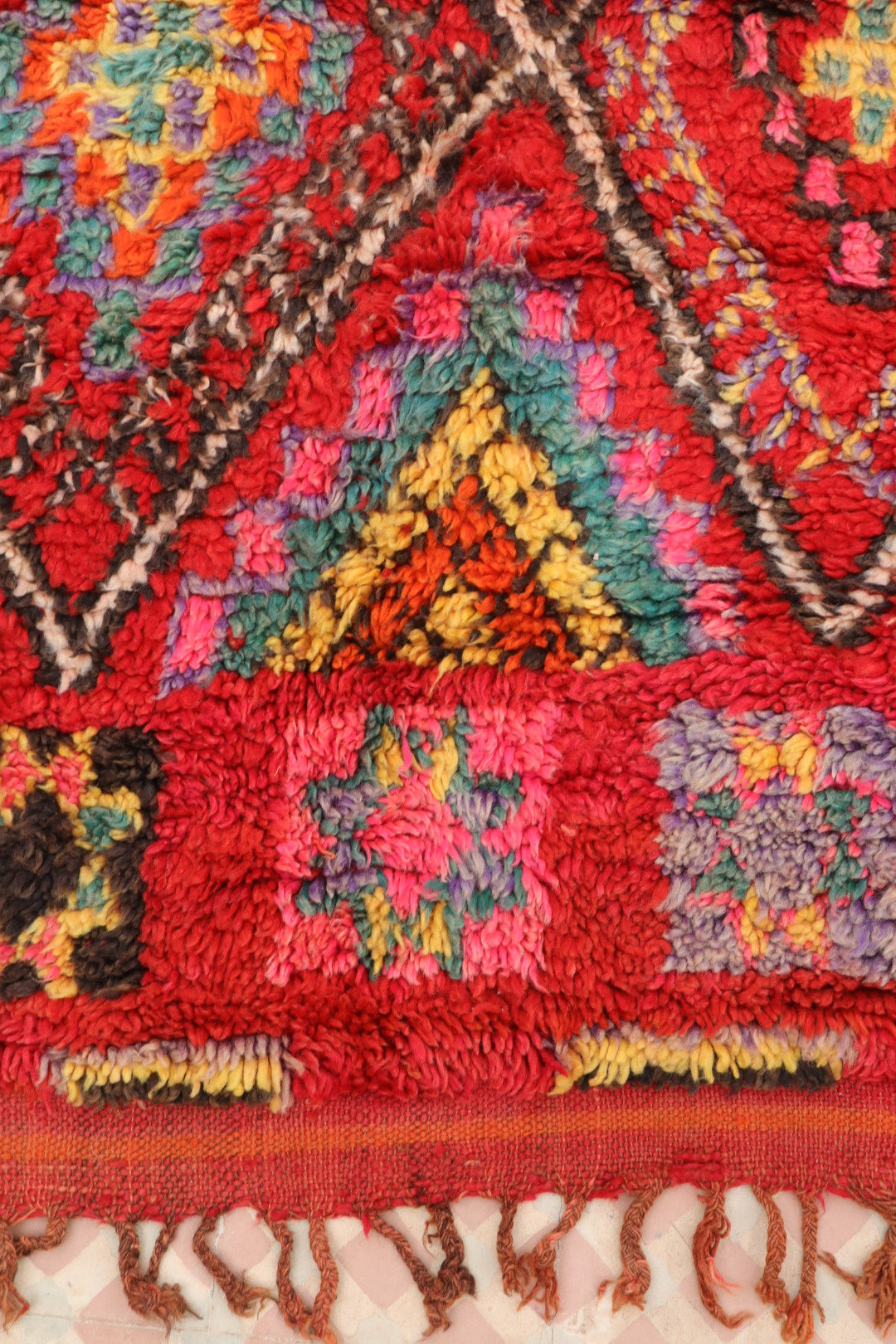 Berber rug Boujaad Antique Rouge Multicolore - 365 x 200 cm