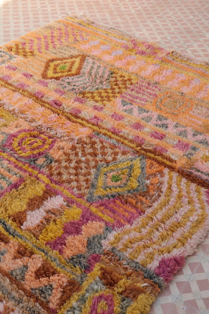 Tapis Berbère Coloré Béni Ouarain Qualité Supérieure - 254 x 180 cm Néda