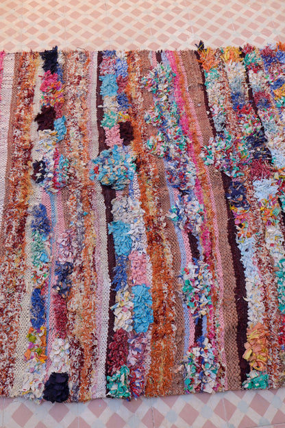 Tappeto berbero Boucherouite Colorato - 272 x 150 cm