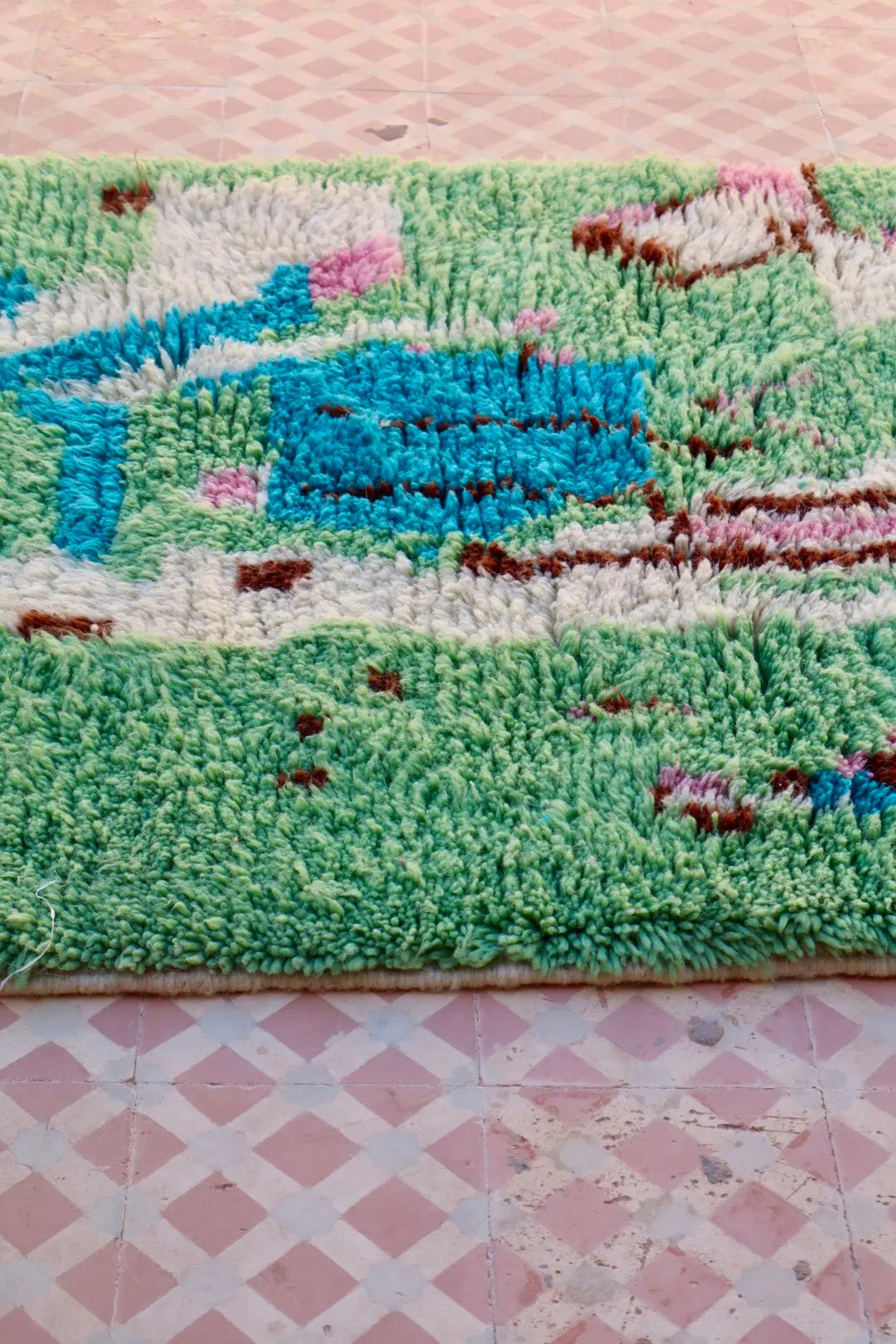 Tapis Berbère Coloré Vert - 150 x 112 cm Néda