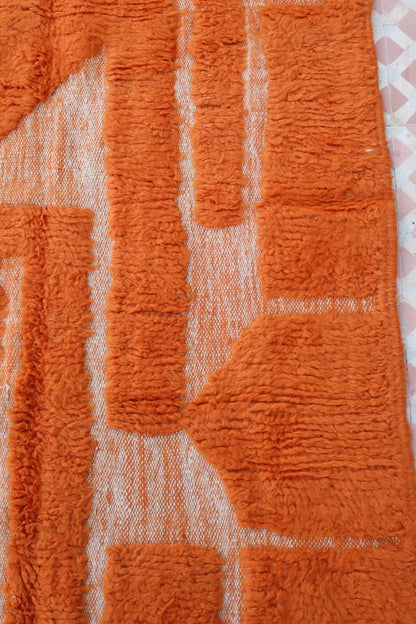 Berberteppich Orange Kupfer Beni Ouarain - 301 x 194 cm Néda
