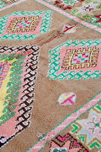 Tapis Berbère Boujaad Antique Marron Multicolore  - 352 x 196 cm Néda