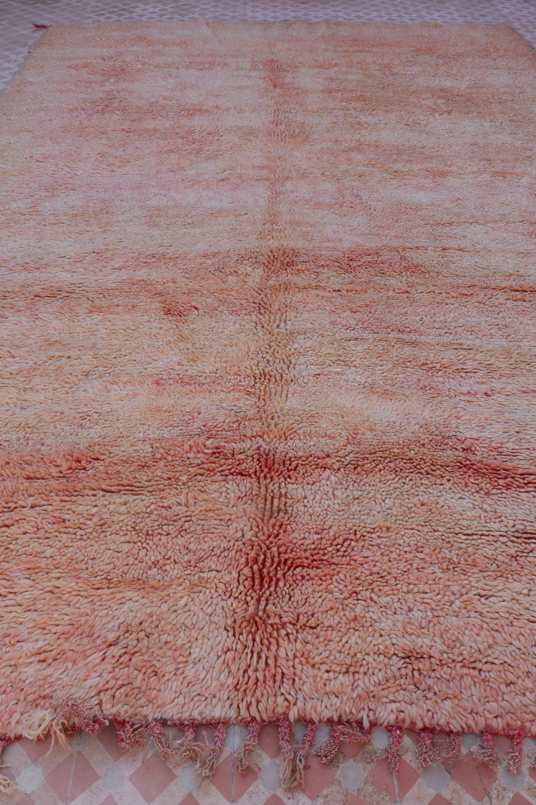 Alfombra Bereber Antigua Rosa Beige - 314 x 210 cm 