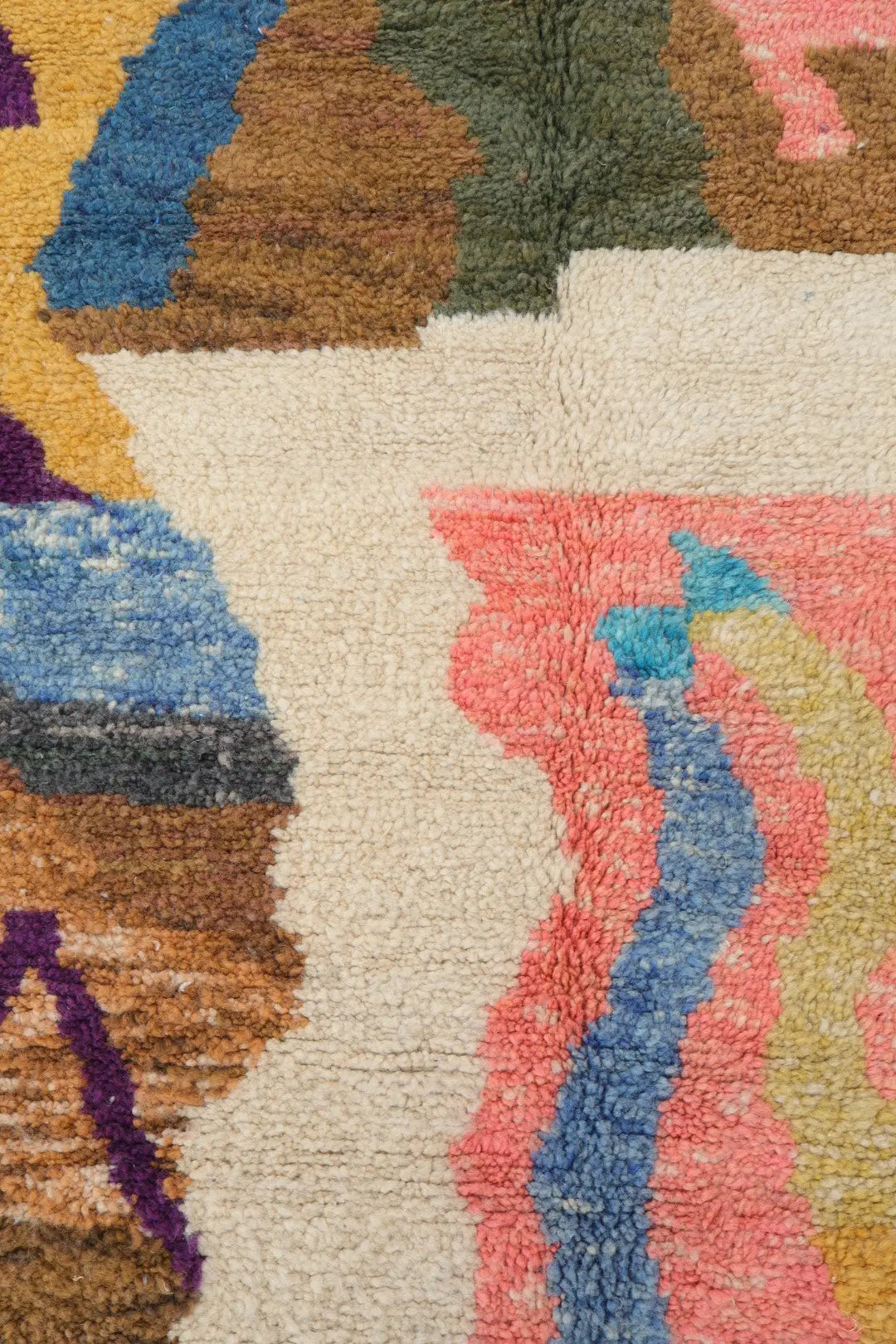 Tapis Berbère Abstrait Coloré Béni Ouarain Qualité Supérieure - 208 x 153 cm Néda