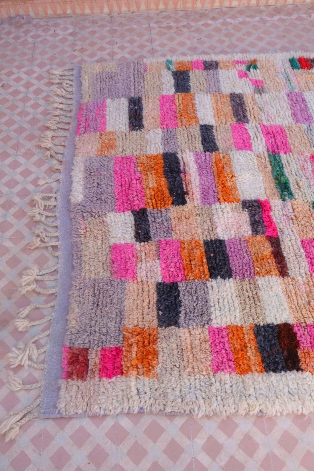 Tappeto Berber Boujaad di colore rosa - 233 x 160 cm