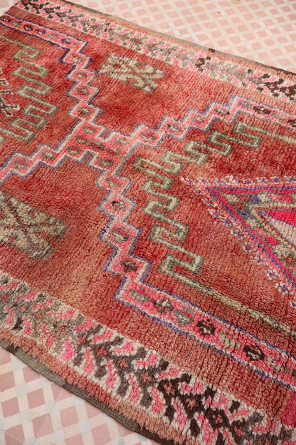 Boujaad Vintage Roze Berber Tapijt - 260 x 150 cm