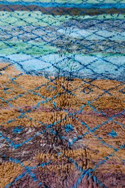 Tapis Berbère Tableau Multicolore Béni Ouarain Qualité Supérieure - 180 x 250 cm Néda