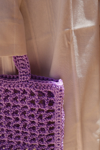 Sac à Main Crochet en Nylon Fait-Main - KARINE (plusieurs coloris disponibles)