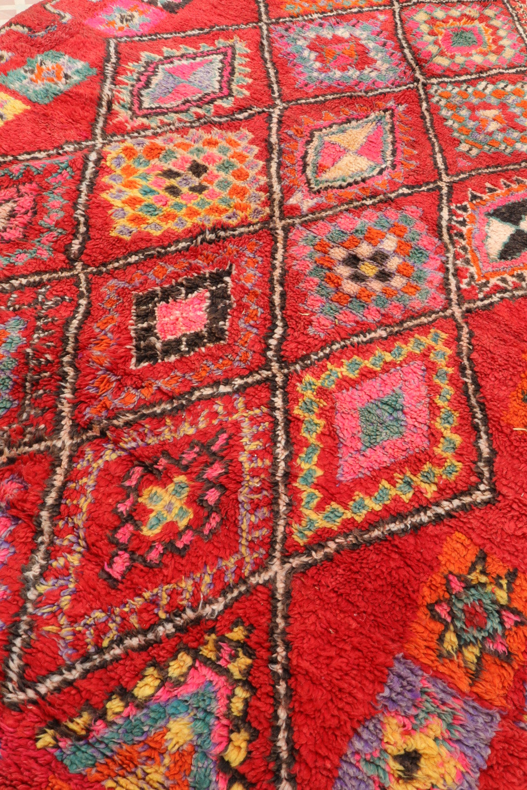 Berber rug Boujaad Antique Rouge Multicolore - 365 x 200 cm