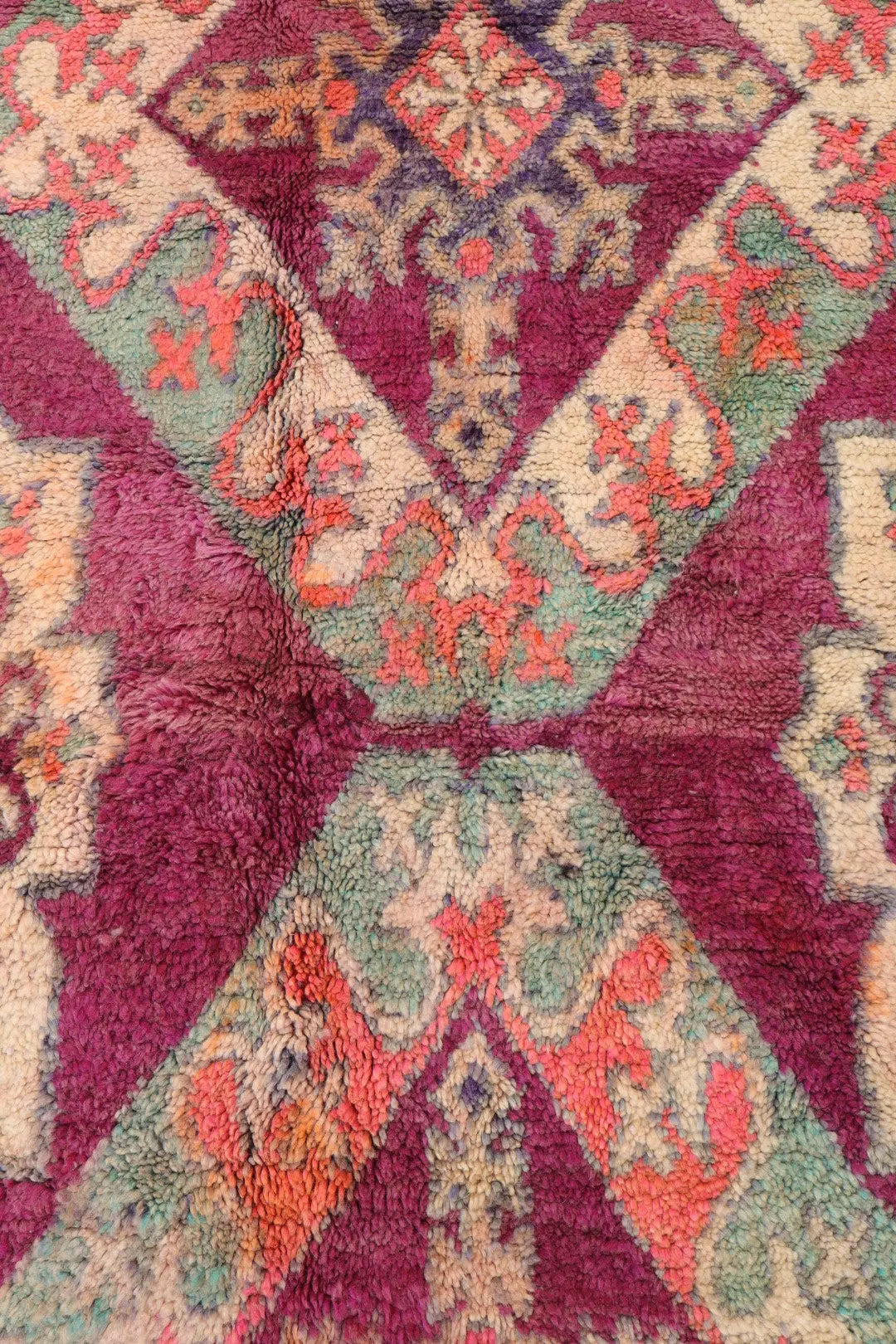 Tapis Berbère Boujaad Antique Violet Rose - 340 x 200 cm Néda