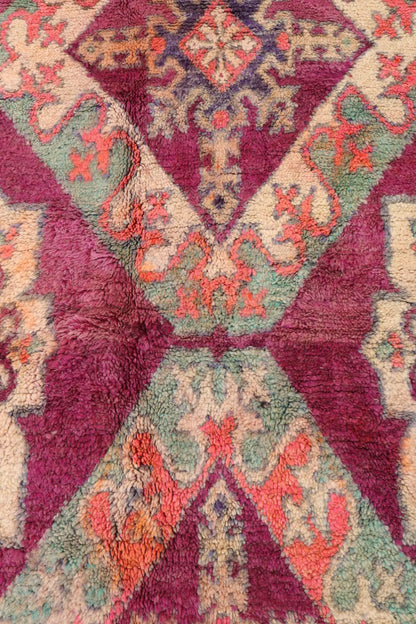 Tapis Berbère Boujaad Antique Violet Rose - 340 x 200 cm Néda