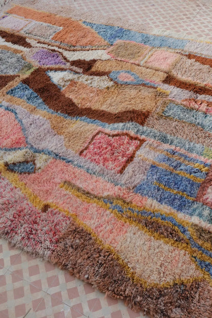 Tapis Berbère Tableau Multicolore Béni Ouarain Qualité Supérieure -308 x 226 cm Néda