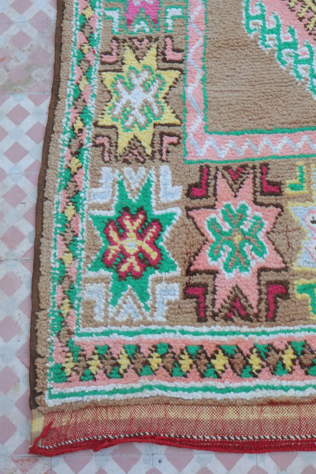 Tapis Berbère Boujaad Antique Marron Multicolore  - 352 x 196 cm Néda