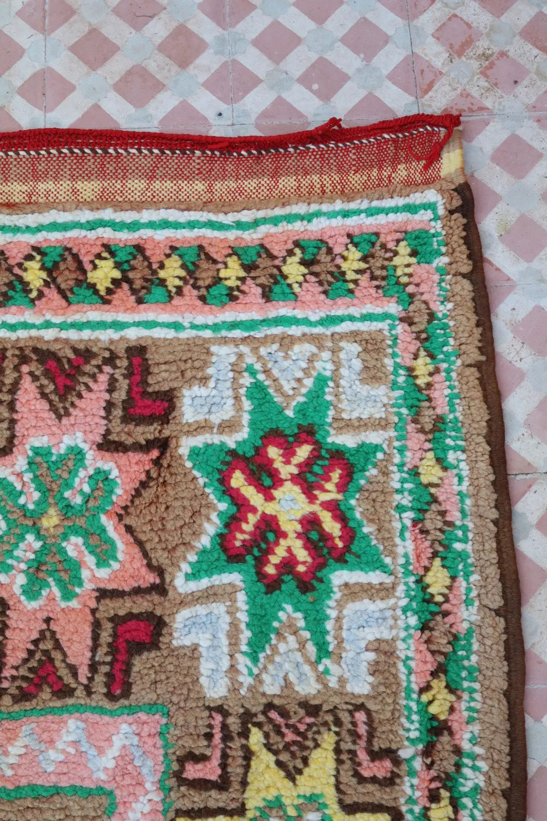 Tapis Berbère Boujaad Antique Marron Multicolore  - 352 x 196 cm Néda