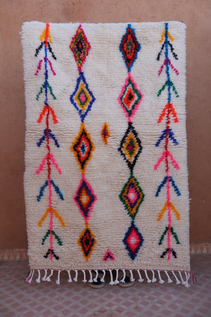 Tapis Berbère Azilal Coloré Motifs Multicolore Fluo- 160 x 97 cm Néda