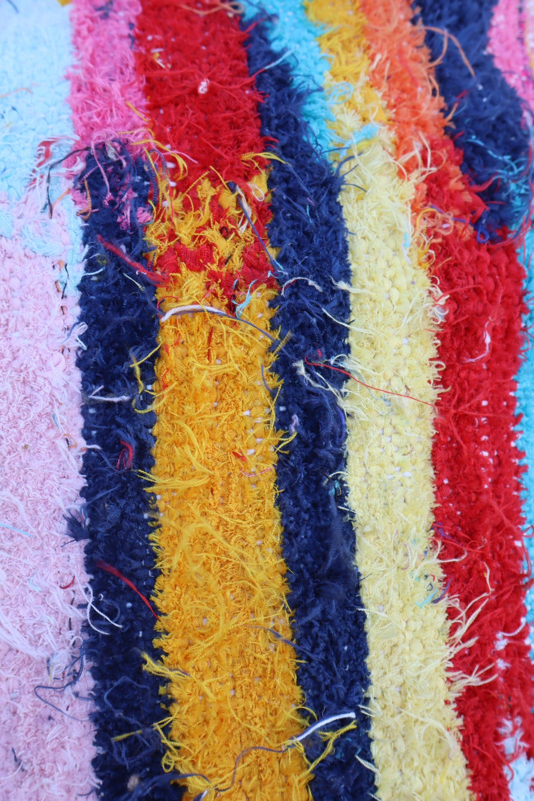 Coussin Marocain Boucherouite Multicolore  - Néda