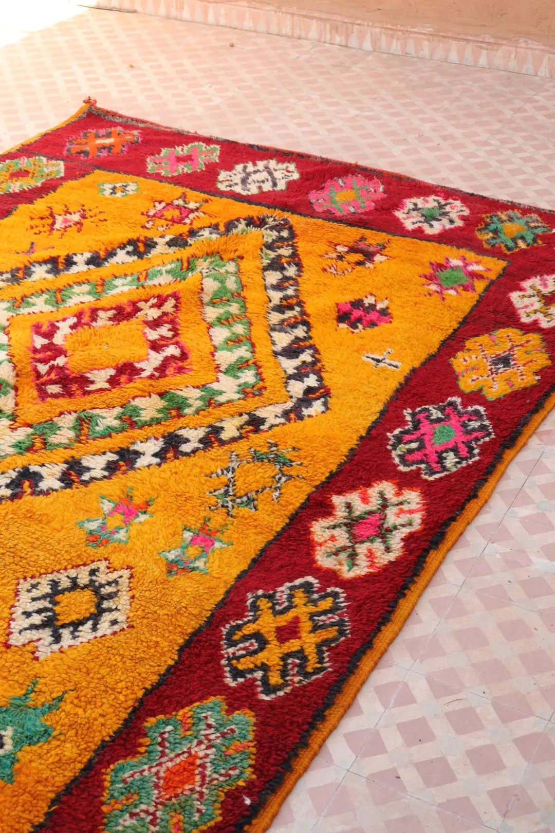 Tapis Berbère Boujaad Antique Orange et Rouge- 280 x 170 cm Néda
