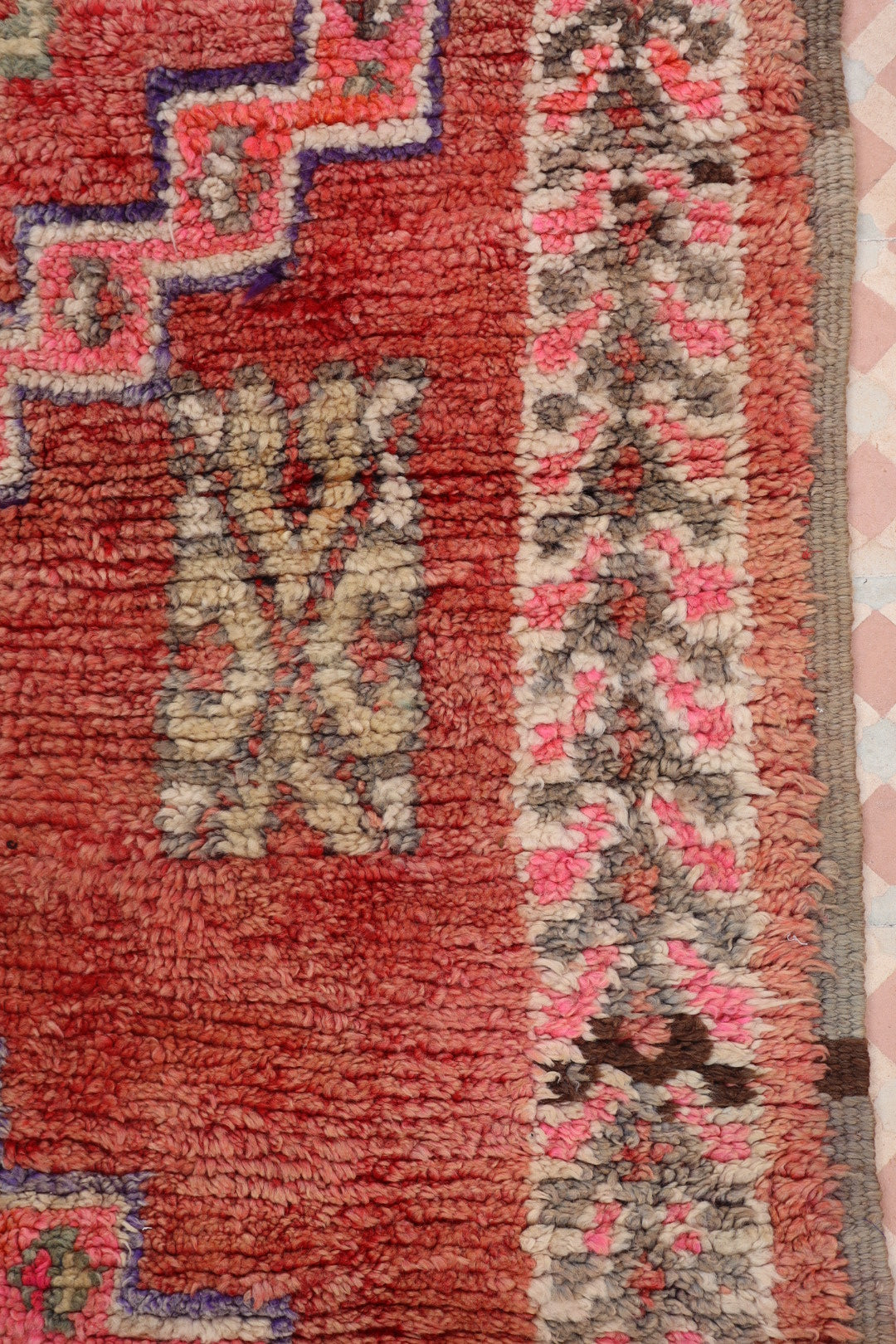 Boujaad Vintage Roze Berber Tapijt - 260 x 150 cm